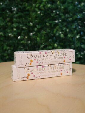 2X Seraphine Camelina Strobe Primer, Peach Glow, 15ml